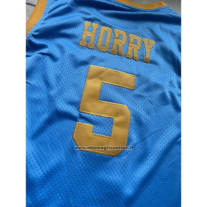 Maglia Los Angeles Lakers Robert Horry #5 Mitchell & Ness 2001-02 Blu